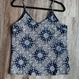 Elegant Women's Navy and White Camisole